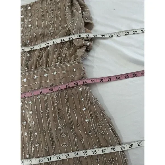knee length dresses for ladies Beaded Cap Sleeve Sheath Dress main image 0